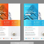 Orange And Blue Modern And Clean Business Flyer Templates Intended For Cleaning Brochure Templates Free