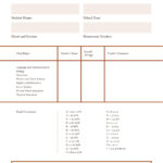 Orange And White Paper And Quill Middle School Report Card Within Report Card Template Middle School