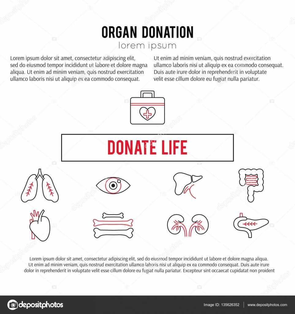 Organ Donation Template — Stock Vector © Julia Khimich Intended For Organ Donor Card Template