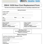 Osha 30 Card Template – Fill Online, Printable, Fillable Throughout Osha 10 Card Template