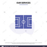 Our Services Field, Football, Game, Pitch, Soccer Solid In Soccer Referee Game Card Template