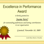 Outstanding Excellence In Performance Awards Certificate For Free Funny Award Certificate Templates For Word