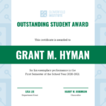 Outstanding Student Certificate Template Regarding Student Of The Year Award Certificate Templates