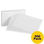 Oxford Printable Index Card – 3" X 5" – 85 Lb Basis Weight – 500 / Bundle –  White Within 3 By 5 Index Card Template