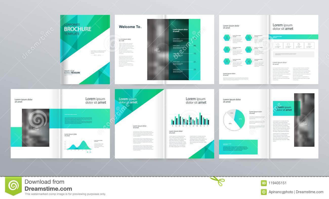 Page Layout For Company Profile, Annual Report, And Brochure Inside Welcome Brochure Template