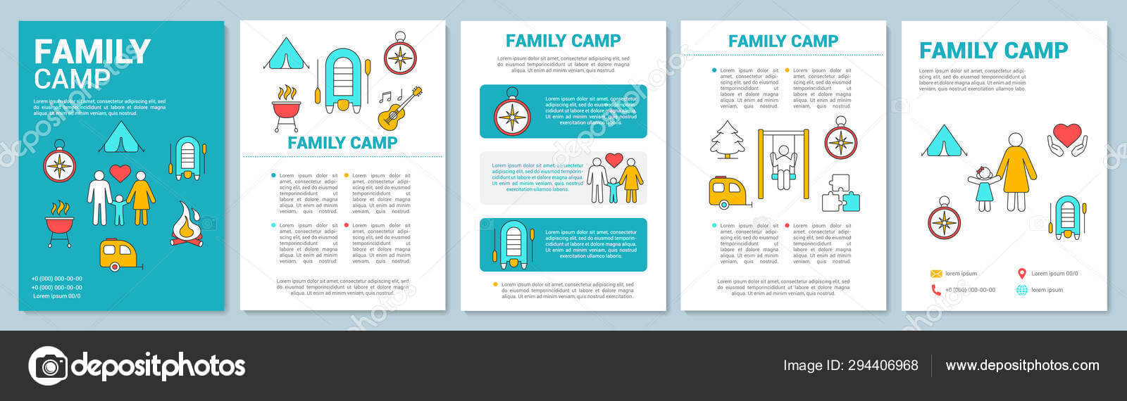 Parents And Children Country Camp Brochure Template Layout Inside Country Brochure Template