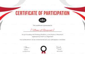 Participation Certificate For Running Template throughout Running Certificates Templates Free