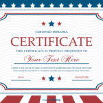 Patriotic Style Certificate Template – Download Free Vectors In Classroom Certificates Templates