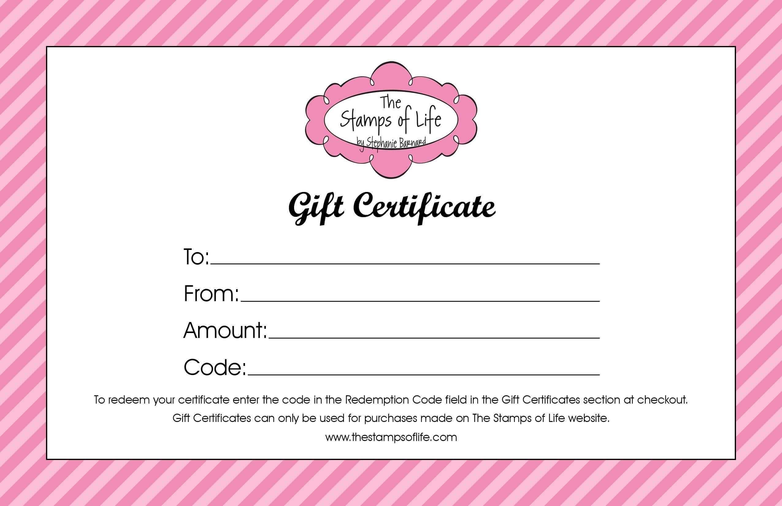 Pedicure Gift Certificate Template – Carlynstudio For Nail Gift Certificate Template Free