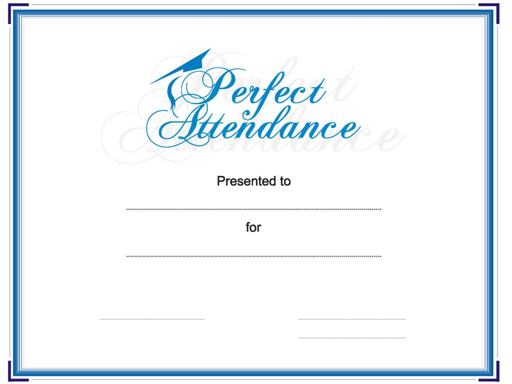 Perfect Attendance Powerpoint Ppt Template, Perfect In Powerpoint Award Certificate Template