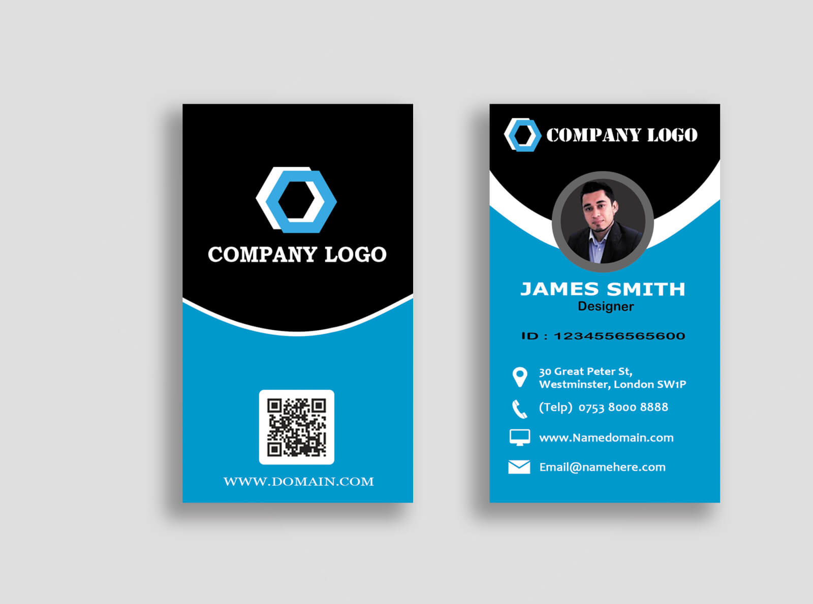 Personal Business Cards Templatepolah Design On Dribbble In Personal Identification Card Template