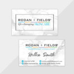 Personalized Rodan Fields Business Cards, Marble Rf Template Rf103 In Rodan And Fields Business Card Template