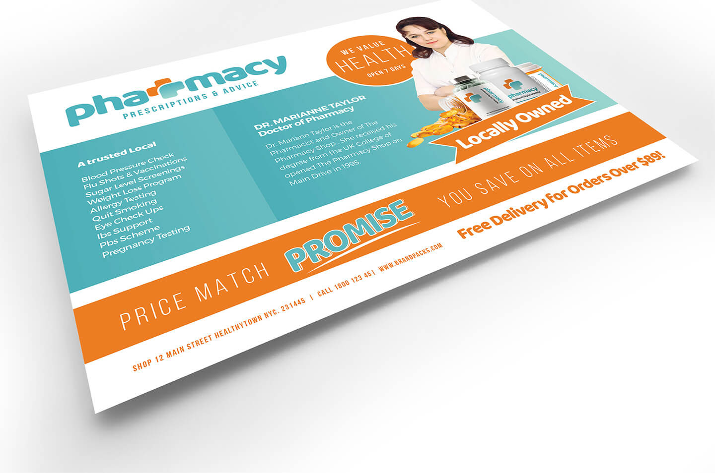 Pharmacy Flyer Template Pertaining To Pharmacy Brochure Template Free