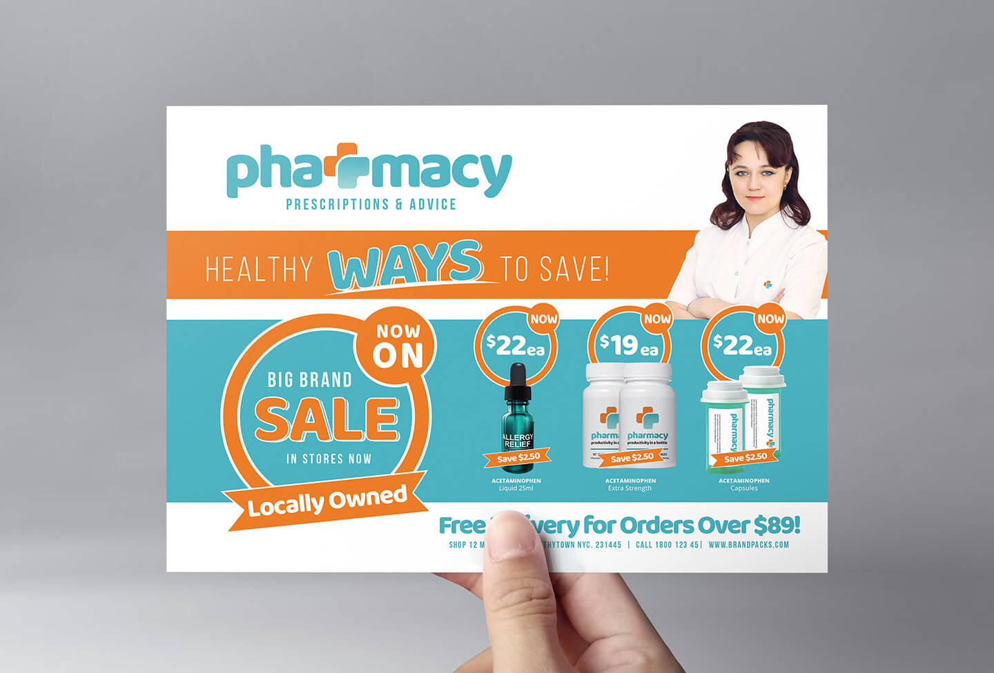 Pharmacy Flyer Template - Psd, Ai & Vector - Brandpacks Inside Pharmacy Brochure Template Free