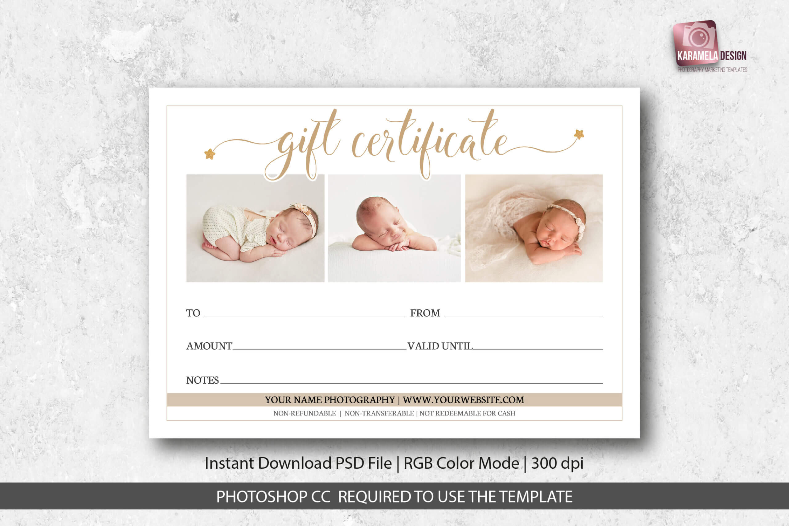 Photography Studio Gift Certificate Template For Photoshoot Gift Certificate Template