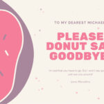 Pink Confetti Donut Farewell Card – Templatescanva Pertaining To Goodbye Card Template