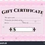 Pink Gift Certificate Template Stock Vector (Royalty Free Intended For Pink Gift Certificate Template