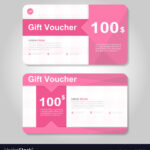Pink Gift Voucher Template Layout Design Set Inside Pink Gift Certificate Template