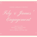 Pink & Gold Elegant Engagement Invitation Card – Templates Intended For Engagement Invitation Card Template