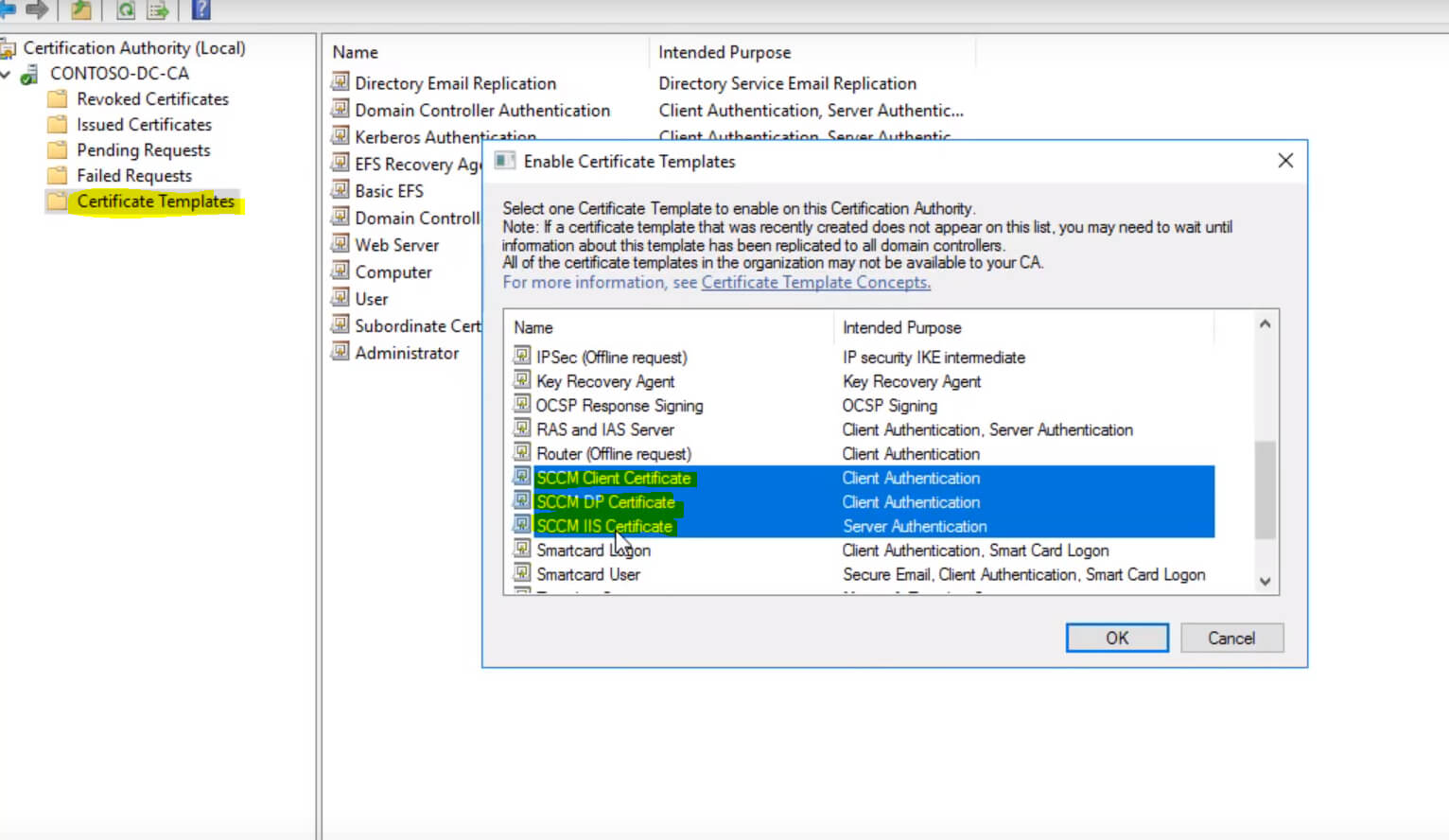 Pki Certificate Requirement For Sccm – Hashmat It Nerd Intended For Workstation Authentication Certificate Template