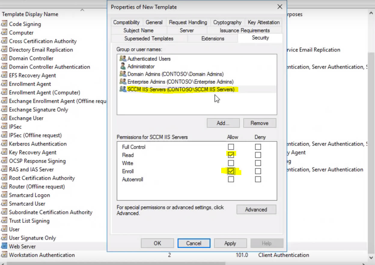 Pki Certificate Requirement For Sccm - Hashmat It Nerd Pertaining To Workstation Authentication Certificate Template