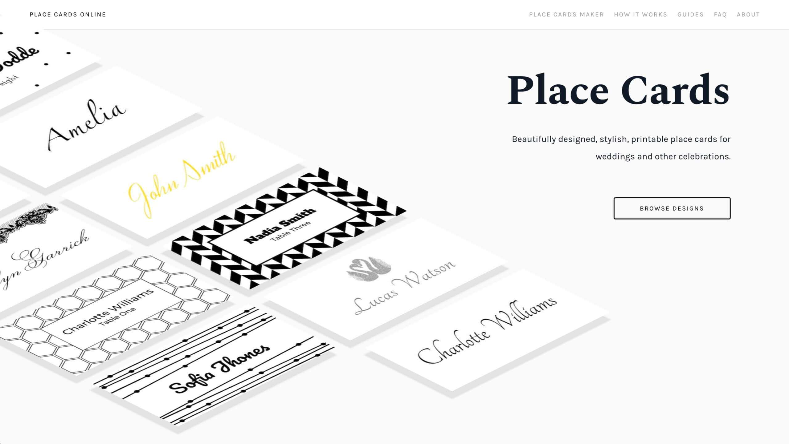 Place Cards Online - Place Cards Maker. Beautifully Designed Regarding Celebrate It Templates Place Cards