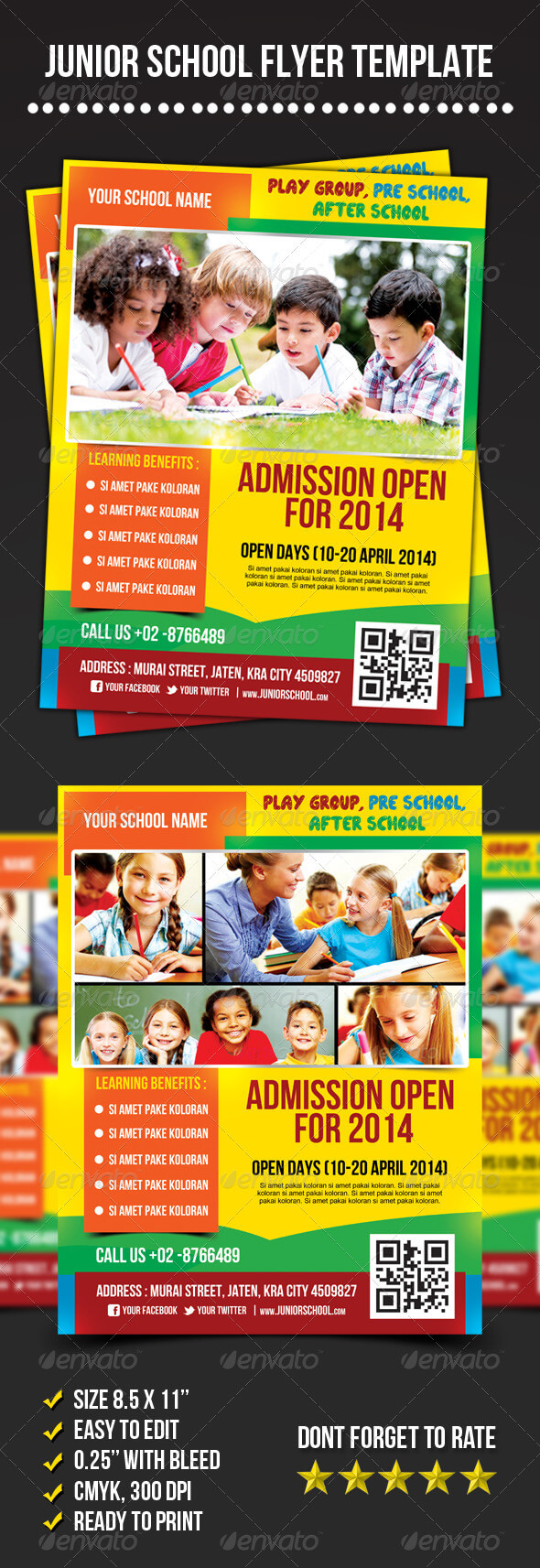 Play School Graphics, Designs & Templates From Graphicriver Regarding Play School Brochure Templates