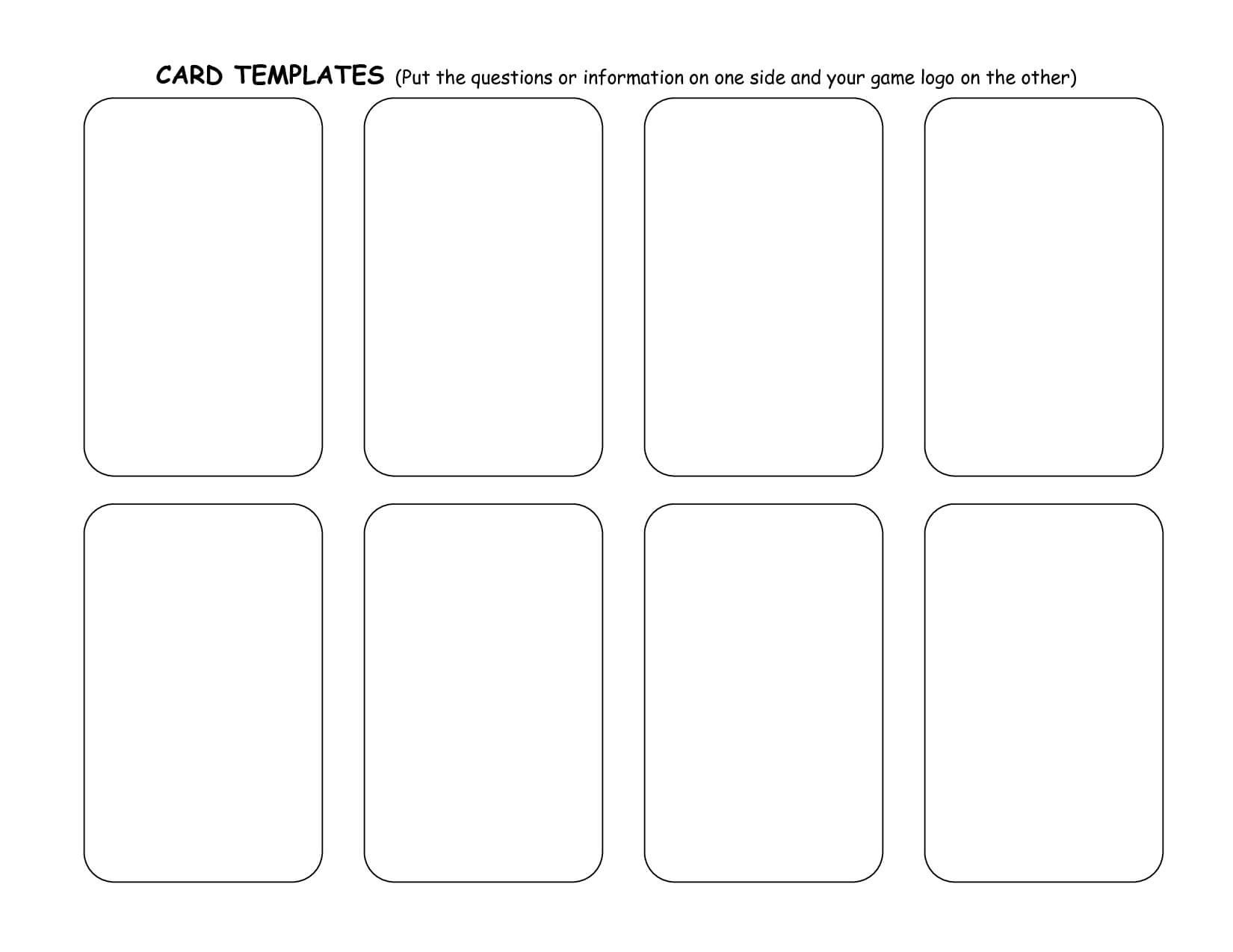 Playing Card Template Word | Template Design With Playing For Deck Of Cards Template