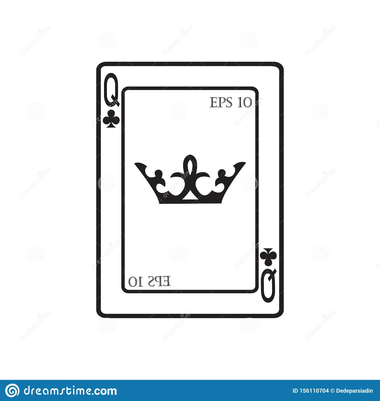 Playing Card Vector Icon Illustration Design Stock Vector Inside Chance Card Template