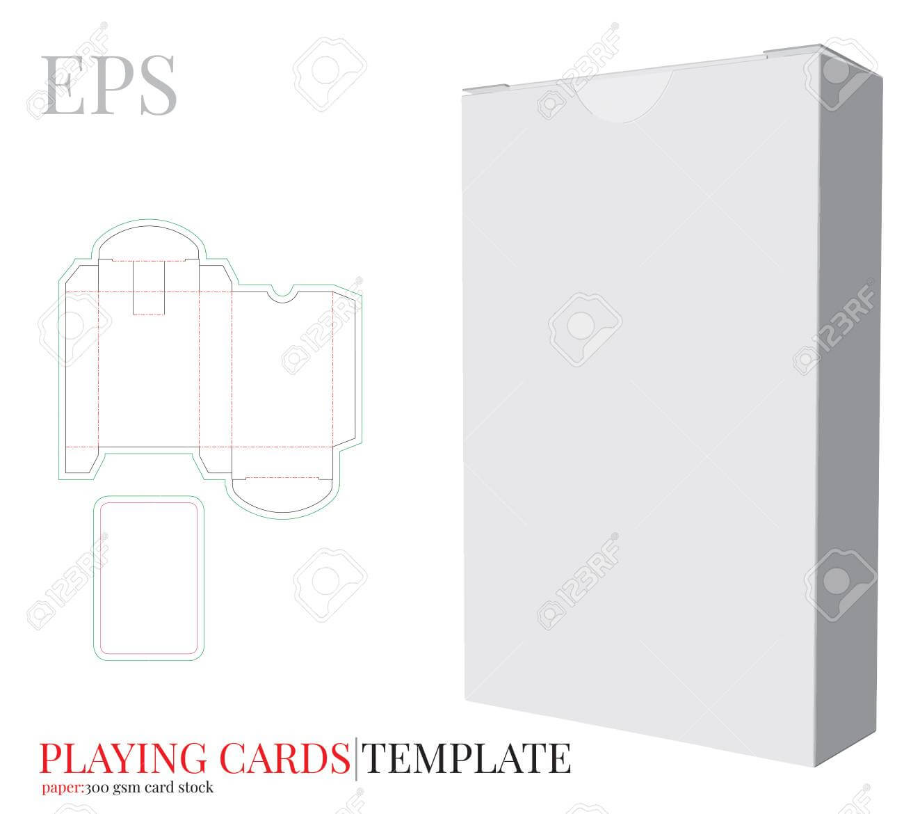 Playing Cards Template And Playing Cards Box Template Vector.. With Blank Playing Card Template