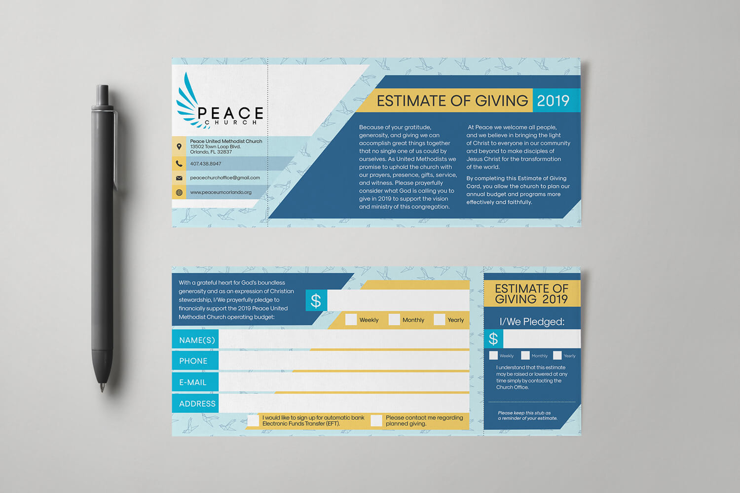 Pledge Cards & Commitment Cards | Church Campaign Design Regarding Pledge Card Template For Church