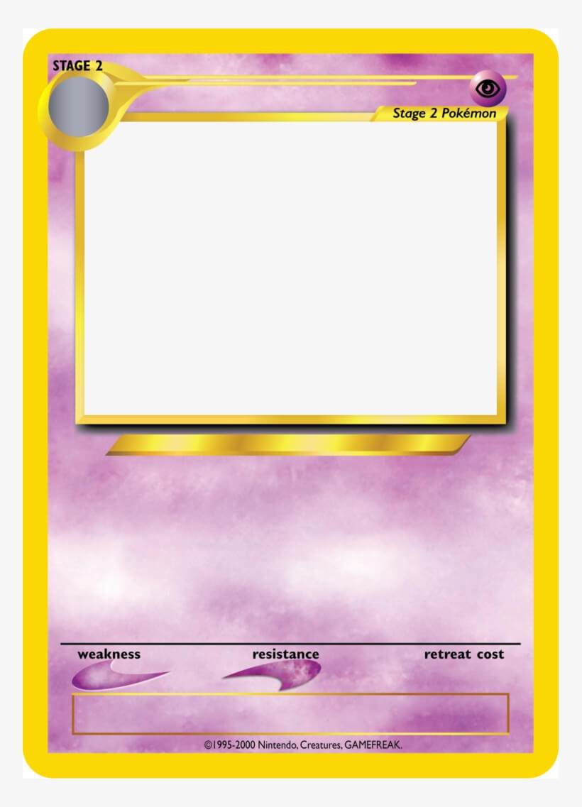 Pokemon Card Template Png - Blank Top Trumps Template With Top Trump Card Template