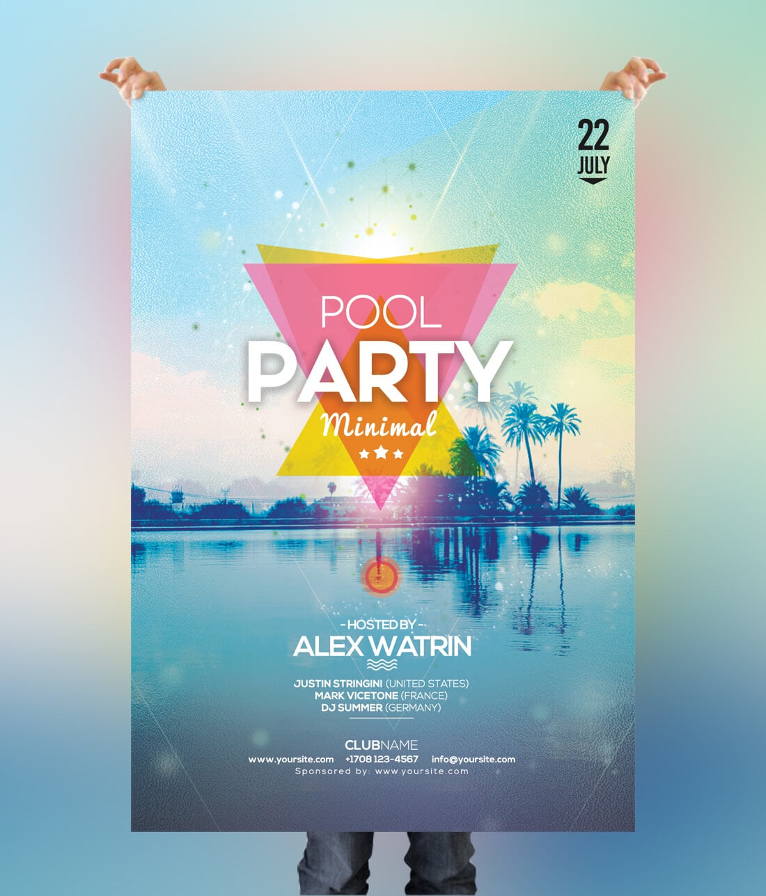Pool Party – Free Summer Psd Flyer Template – Psdflyer Regarding Real Estate Brochure Templates Psd Free Download