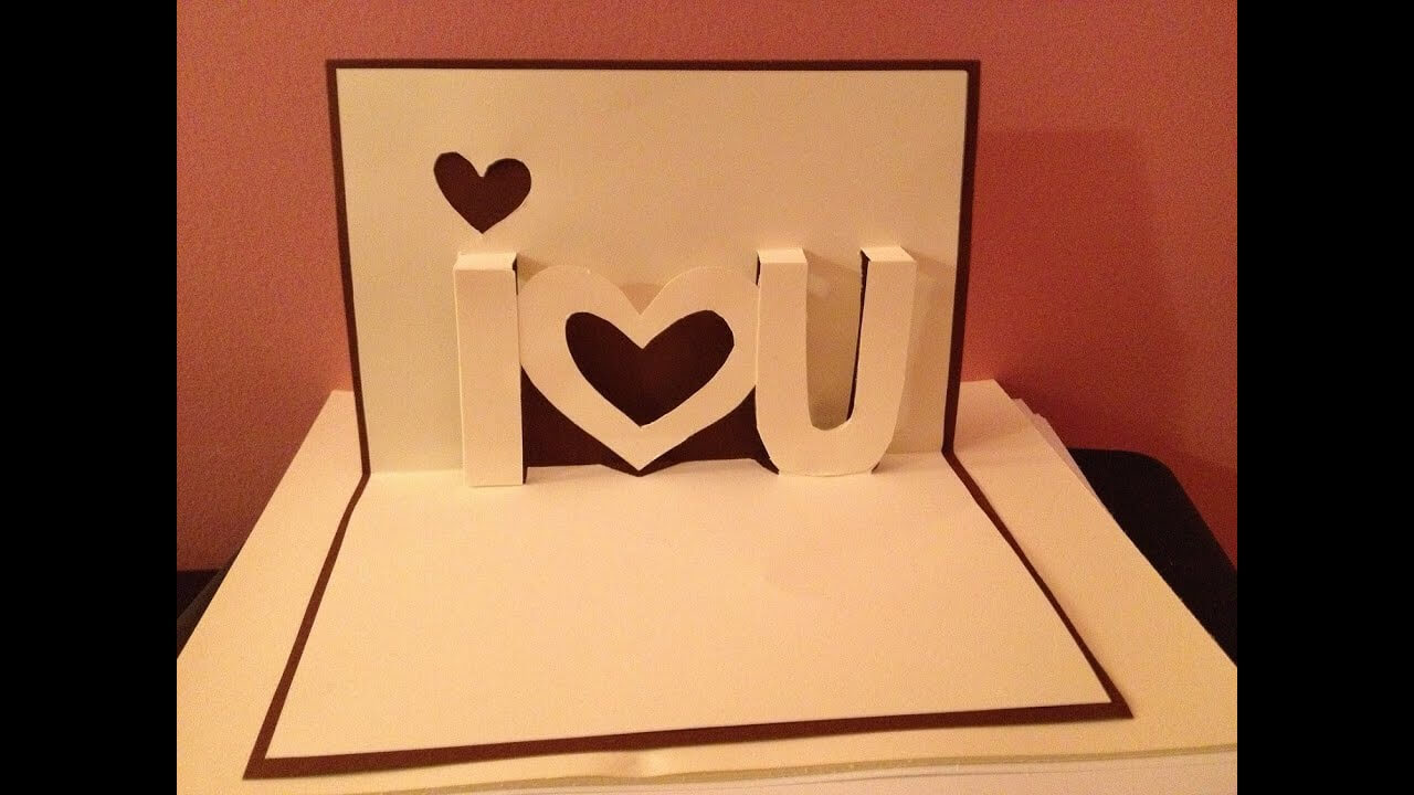 Pop Up Cards - I Love You Pop Up Card - Youtube Throughout I Love You Pop Up Card Template