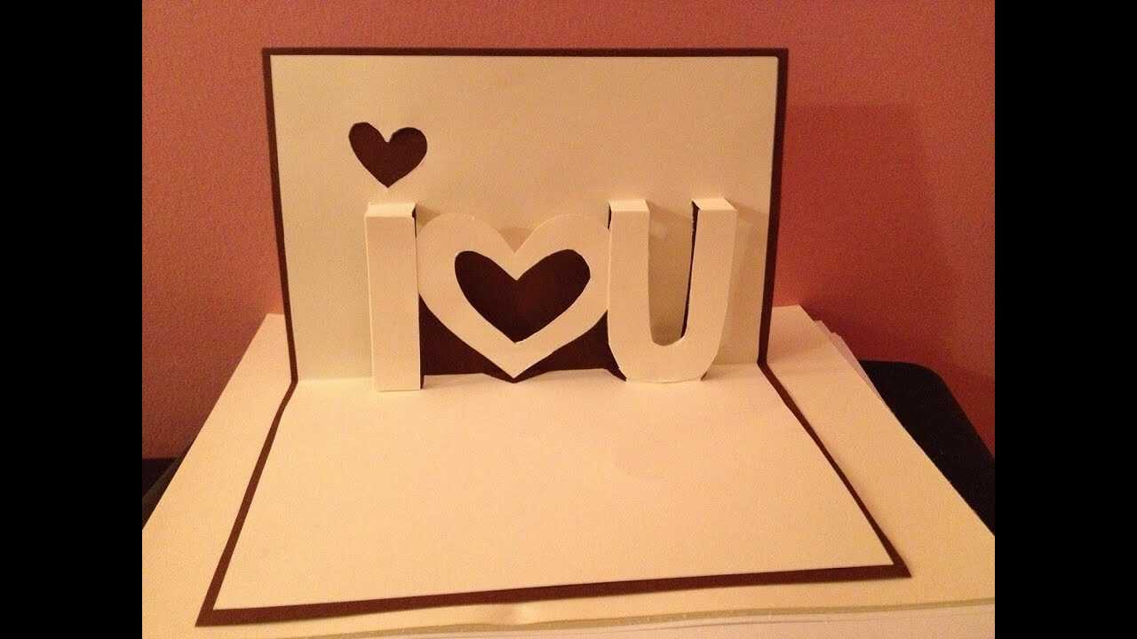 Pop Up Cards – I Love You Pop Up Card – Youtube Throughout I Love You Pop Up Card Template