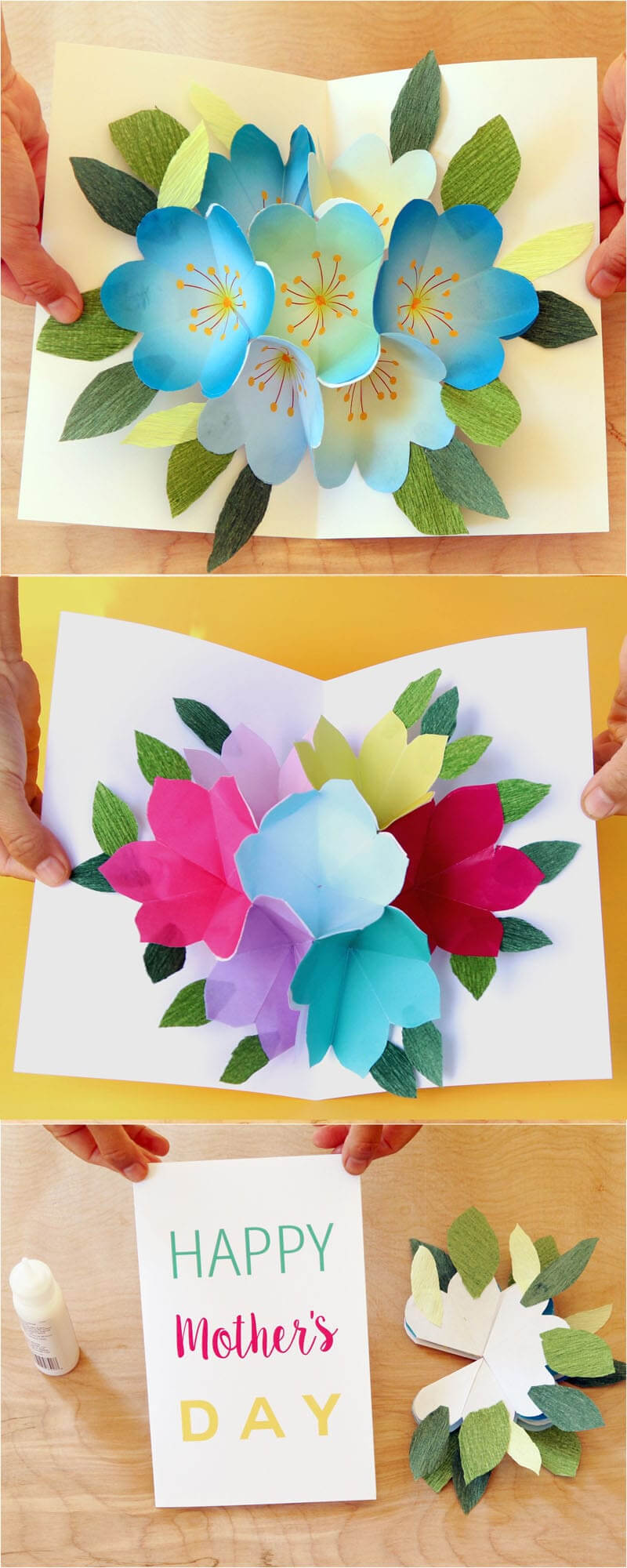 Pop Up Flowers Diy Printable Mother's Day Card – A Piece Of Regarding Printable Pop Up Card Templates Free
