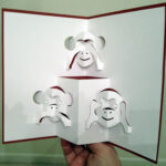 Pop Up Papercraft Three Monkeys Pop Up Card Template From Intended For Pop Up Card Templates Free Printable