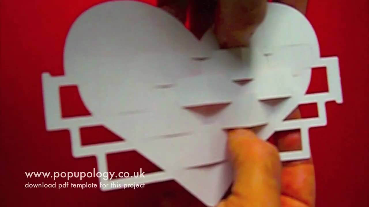 Pop Up Valentine's Kineticard Tutorial – Origamic Architecture With Regard To 3D Heart Pop Up Card Template Pdf