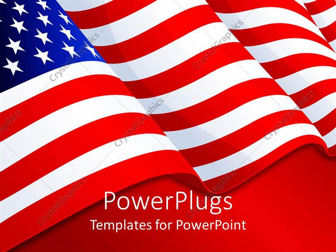 Powerpoint Template: American Flag Patriotic Background With With Patriotic Powerpoint Template