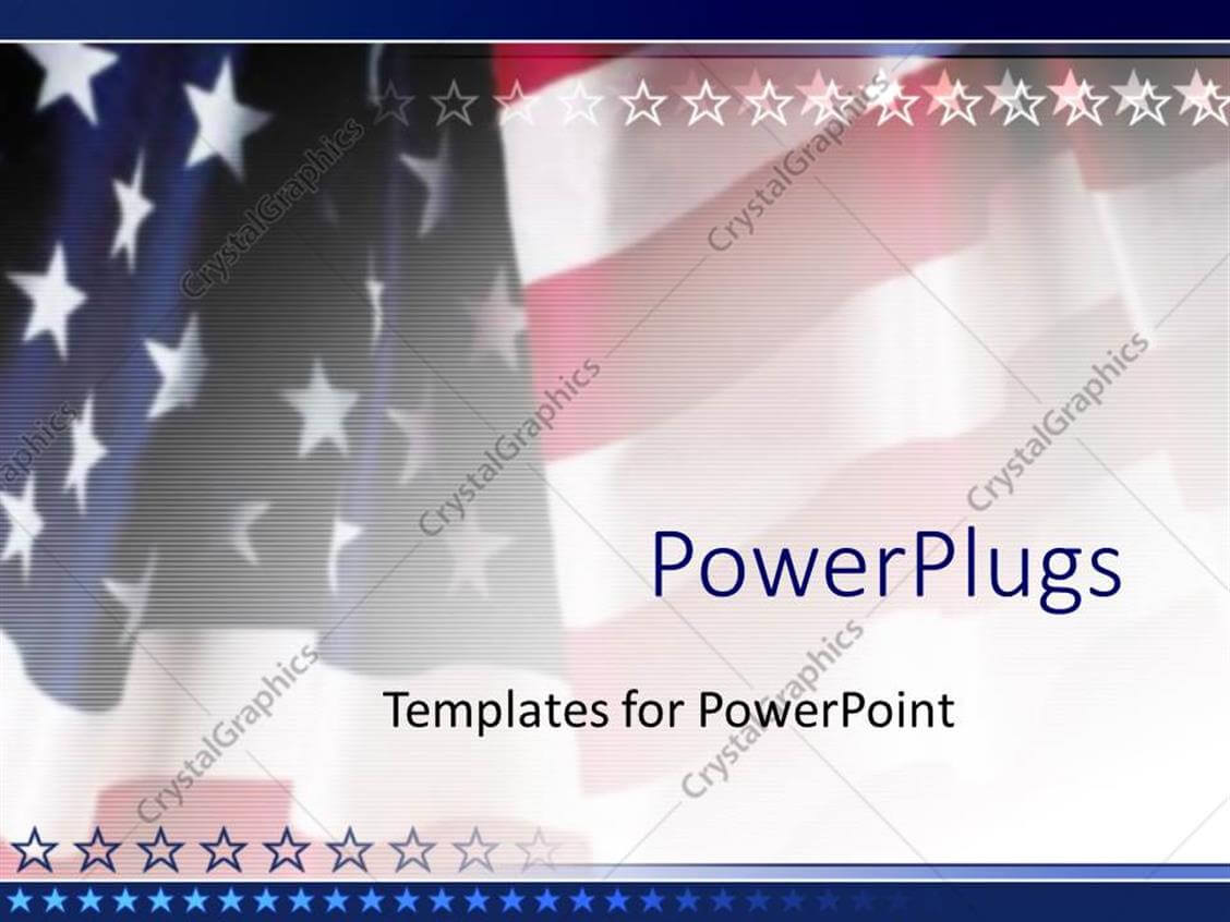 Powerpoint Template: American Flag Patriotic On Faded Inside Patriotic Powerpoint Template