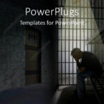 Powerpoint Template: Depression In Jail (17751) In Depression Powerpoint Template