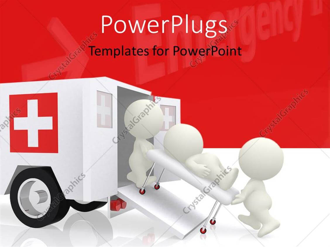 Powerpoint Template: Emergency Ambulance With Doctors Throughout Ambulance Powerpoint Template