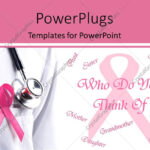 Powerpoint Template: Pink Ribbon And Stethoscope Remember Within Breast Cancer Powerpoint Template