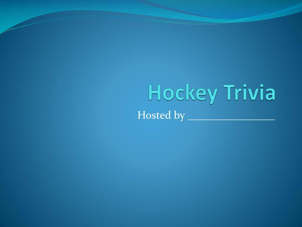 Ppt – Hockey Trivia Powerpoint Presentation, Free Download With Trivia Powerpoint Template
