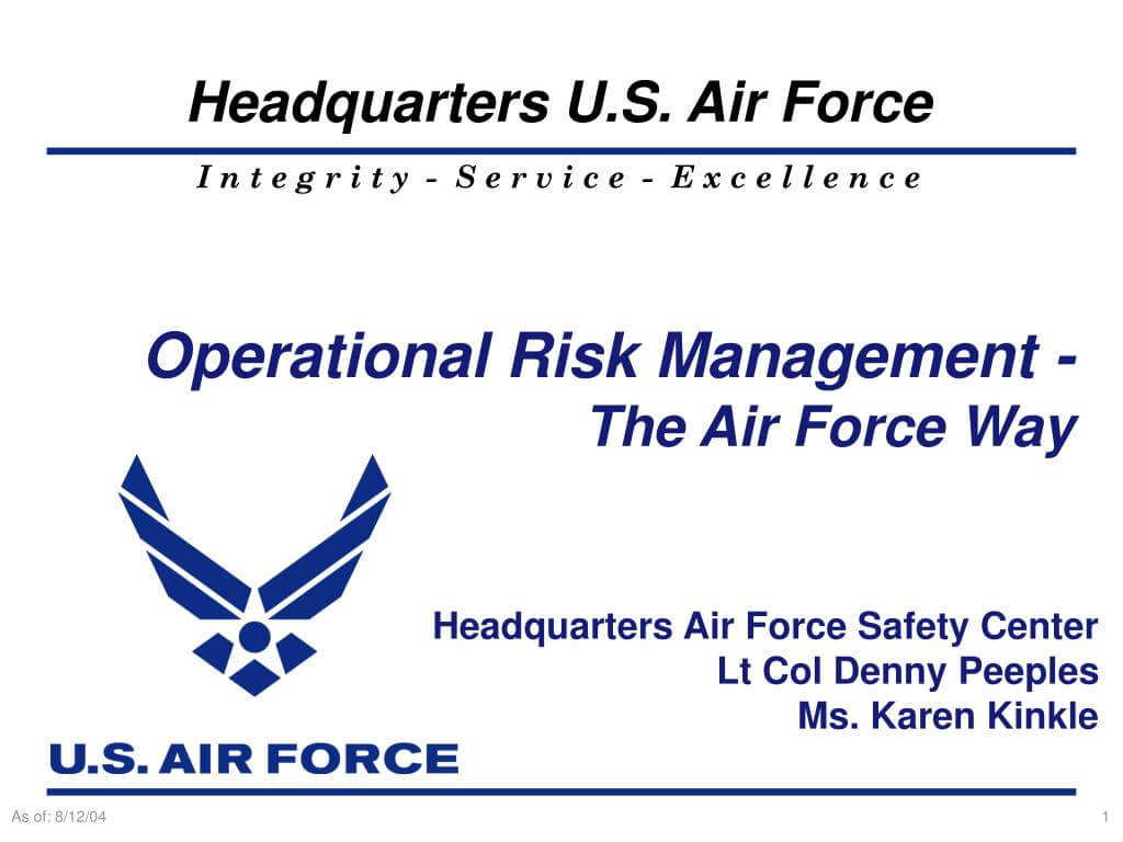Ppt - Operational Risk Management - The Air Force Way Within Air Force Powerpoint Template