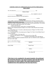 Premarital Counseling Certificate - Fill Online, Printable intended for Premarital Counseling Certificate Of Completion Template