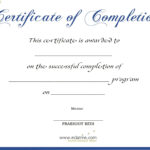 Premium Blank Certificate Of Completion Flyers : V M D Pertaining To Free Certificate Of Completion Template Word