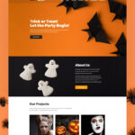 Premium Halloween WordPress Themes 2020 | Templatemonster With Halloween Costume Certificate Template