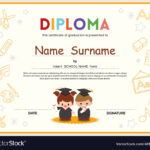 Preschool Kids Diploma Certificate Template throughout Preschool Graduation Certificate Template Free