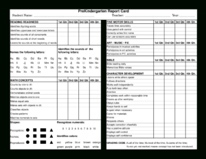 Preschool Report Card | Templates At Allbusinesstemplates with Character Report Card Template